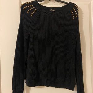Express Black with gold studs studded Sweater S